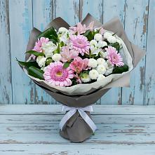 Букет цветов из:  Герберы, Альстромерии и Хризантемы в Сусумане
