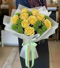Букет цветов из:  Хризантемы и Розы в Сусумане