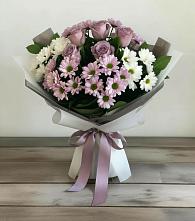 Букет цветов из:  Хризантемы и Розы #REPLACE_PRED# Сусумане