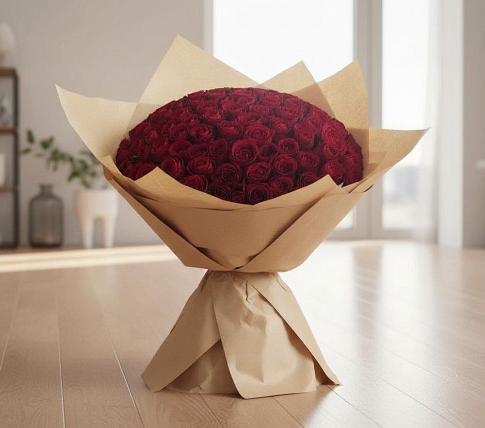 Букет 101 Красная роза в Сусумане