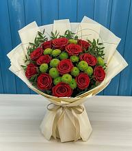 Букет цветов из:  Розы и Хризантемы в Сусумане