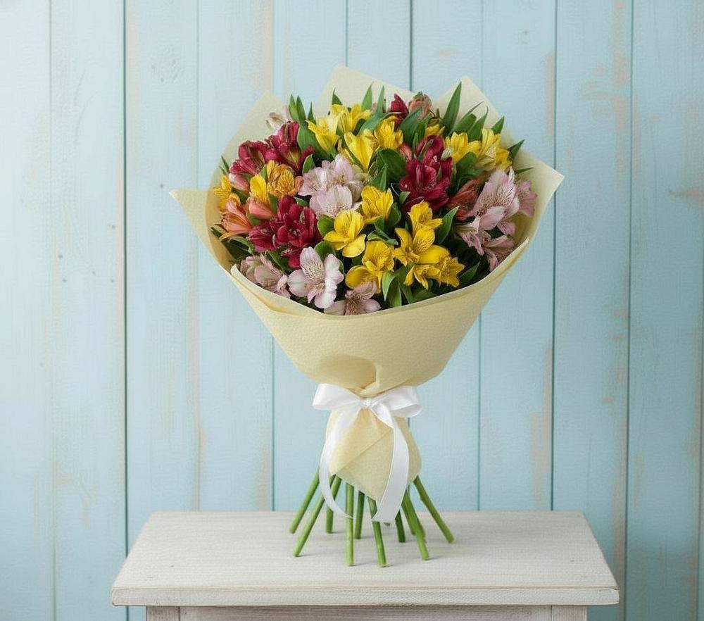 Букет цветов из: Альстромерии в Сусумане