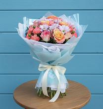 Букет цветов из:  Хризантемы и Розы в Сусумане