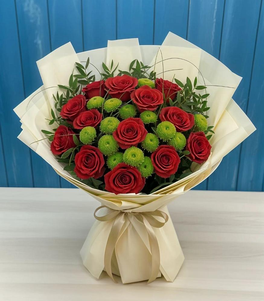 Букет цветов из: Розы и Хризантемы в Сусумане