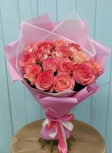 Букет 15 Розовых роз Равель в Сусумане